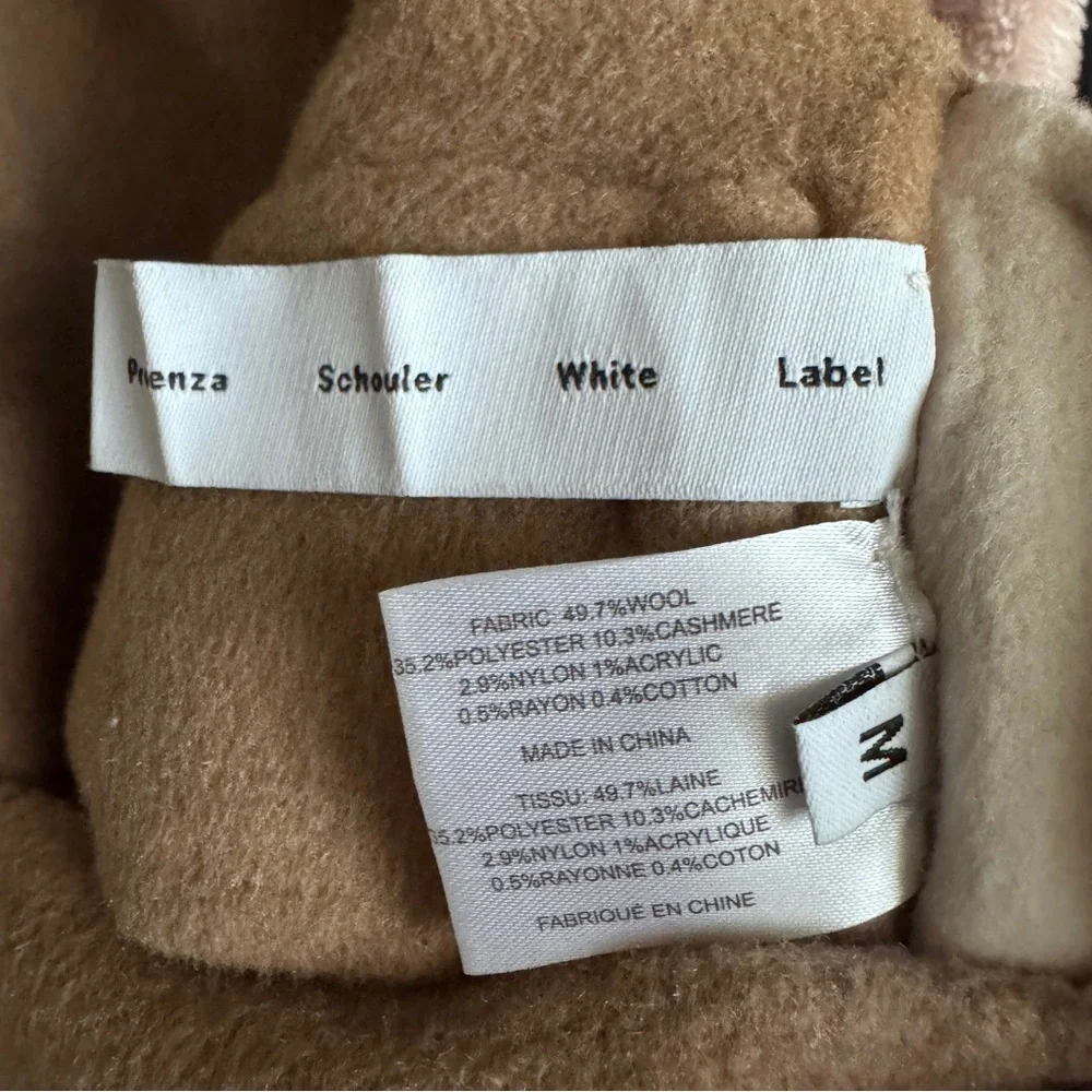 NWT Proenza Schouler White Label Reversible Double Face Coat Wool Tan Ivory Sz M - Picture 14 of 16